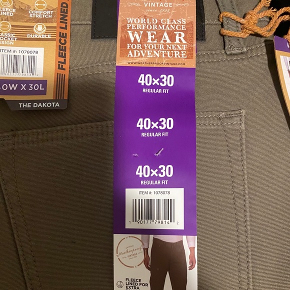 Weatherproof Pants Weatherproof Fleece Lined Mens Pants Poshmark